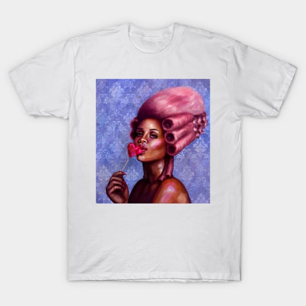 Yas, Queen, Madam Lolli in blue T-Shirt by ArtInPi